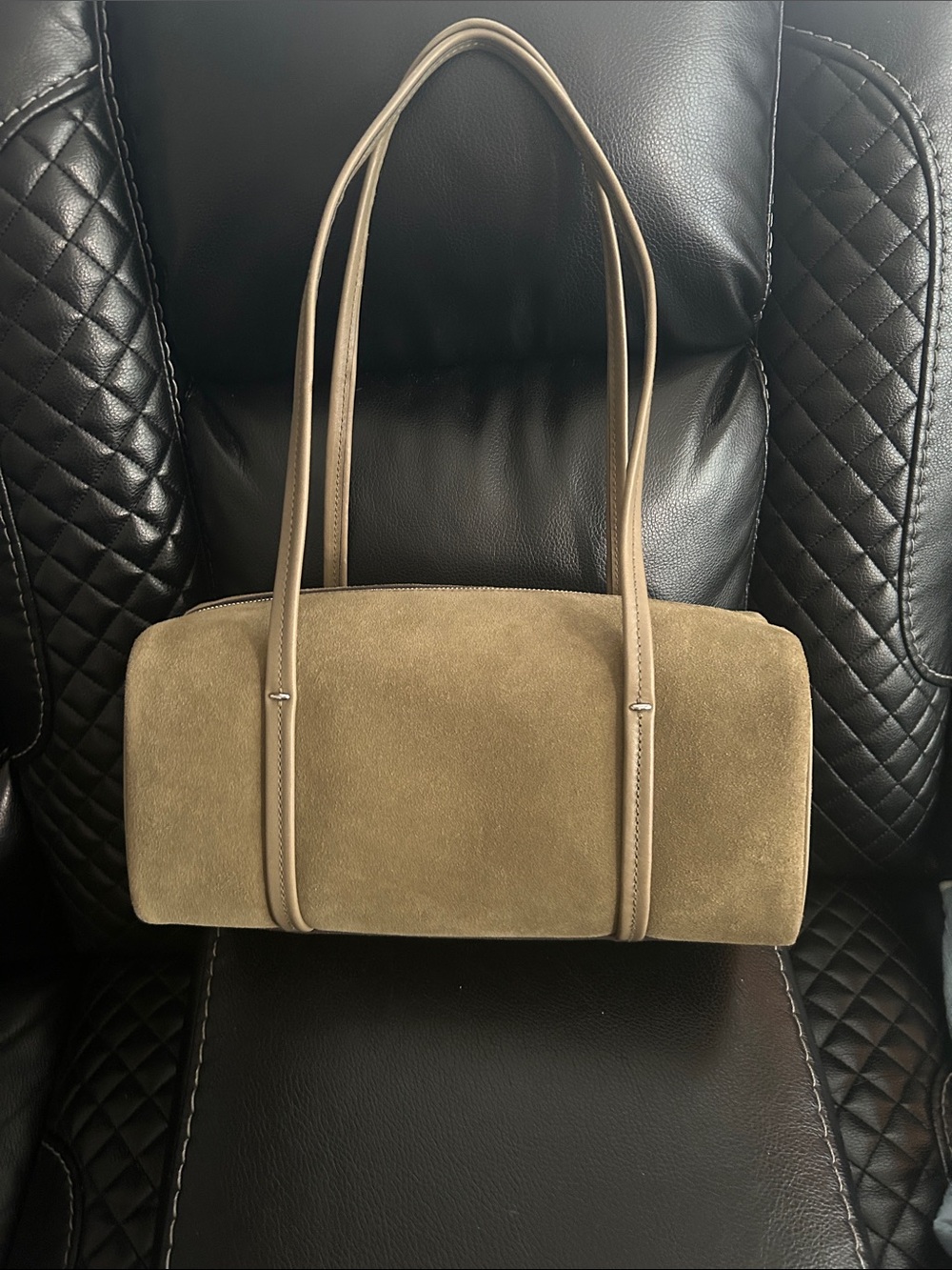 Madewell Suede Shoulder Bag in Tan